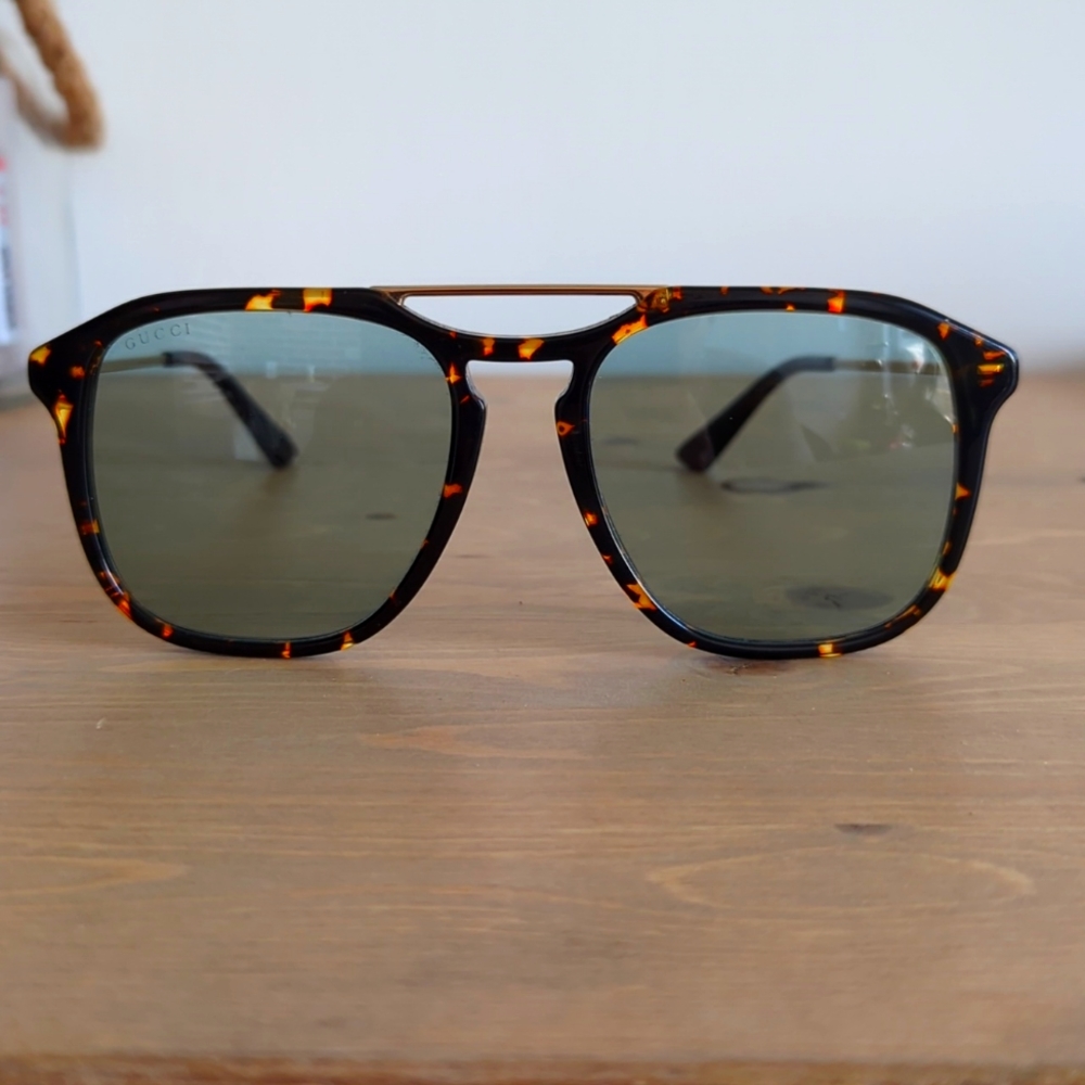 Gucci - GG0321S Tortoise Square Unisex Sunglasses - Square, Round, Rectangle